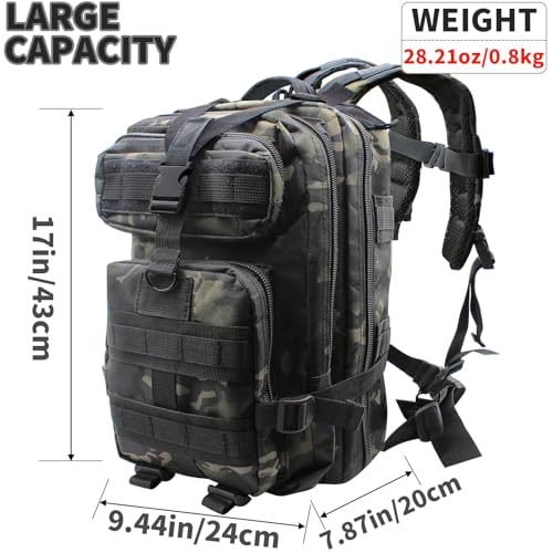 Lightweight Fishing Tackle Backpack Professional Water-Resistant All-in-One Rod Holder & Gear Storage - color: C-black