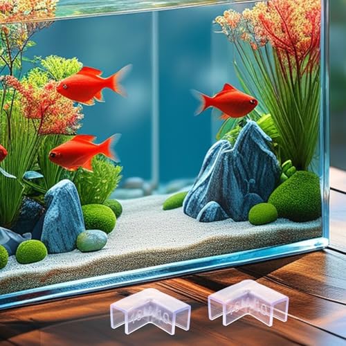 SOLUSTRE 25pcs Fish Tank Corner Protectors for 10mm Glass Aquarium, L-Shaped Edge Guards Safety Corner Guards for Furniture and Proofing