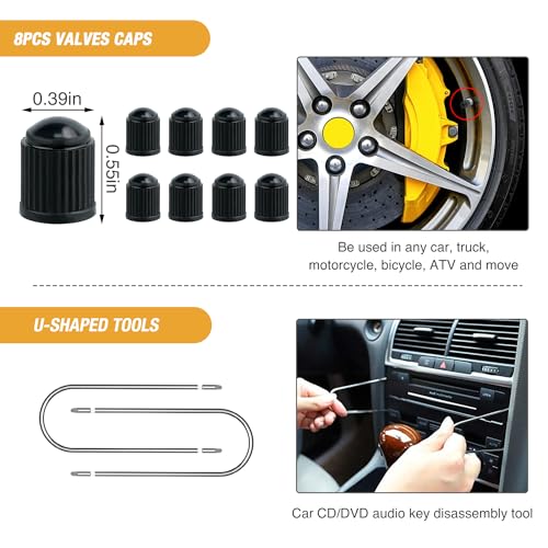 GOOACC 330Pcs Trim Removal Tool, Auto Push Pin Bumper Retainer Clip Set Fastener Terminal Remover Tool Adhesive Cable Clips Kit Car Panel Radio Removal Auto Clip Pliers, Black - color: Black