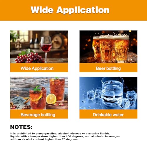 Portable Food Grade USB Electric Wine Transfer Pump,Auto Siphon Self Priming Pump for Bottling Home Brew Wine,Beer,Beverages and Kombucha, DC 5V Mini Water Transfer Pump with Hook,2LPM,Low Noise - color: Black Top-Switch With Hook