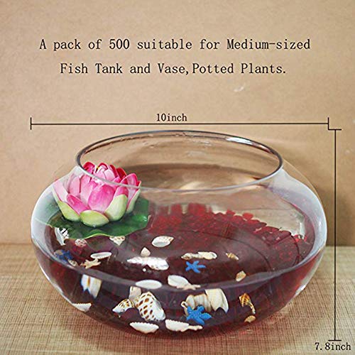 OMEM Big Red Glass Crystal Stone,Aquarium Stone,Fish Tank Gravel,Vase,Plate Planting,Aquarium Decor(A Pack of 500, Red) - color: Red, size: A Pack of 500