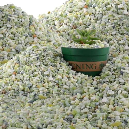 45lb Jade Bean Stone,1/4 Inch Bonsai DIY Rocks, Natural Succulent Rock and River Rocks Decorative for Aquariums, Vases, Terrarium, Outdoor Gardening, Top Dressing for Potted Plants - color: Light Green, size: 45 lb(new)