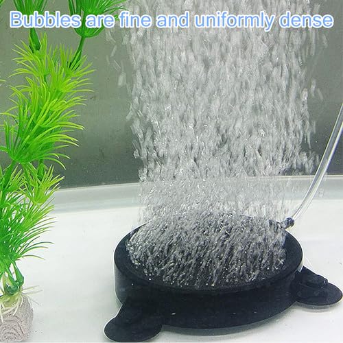 kathson 8 Inch Aquarium Air Stone Hydroponics Fish Tank Air Stone Disc Aerator Bubble Diffuser with Suction Cups Air Pump Round Dissolved Oxygen Airstone Decoration for Pond Dwc Circulation - size: 8 Inch / 1 PCS
