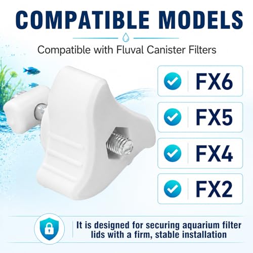 Filter Tank Lid Fastener Replacement Parts Compatible with Fluval FX2 FX4 FX5 FX6 Aquarium Canister Filter (4 PCS)