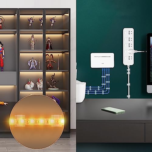 120PCS XHF Adhesive Cable Wire Clips Clear, Outdoor Christmas Light Clips, Cable Holder Staples Cable Management Wire Organizer Cord for Under Desk, Car, Wall, TV PC Ethernet Cable - color: Clear, size: 5/8"-120PCS