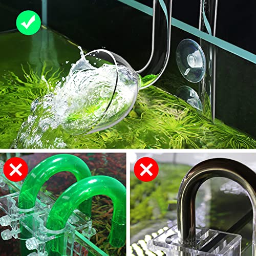 FZONE 20mm Aquarium Glass Lily Pipe Kits with Lily Inflow Lily Outflow and Brush for 3/4" ID (19/25mm) Tubing - size: 20 mm for 3/4" ID (19/25 mm tubing)