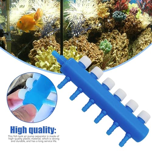 Aquarium Air Tubing Valves – Air Pump Splitter Control, Adjustable Lever Distributor | Airline Tube Connectors Fittings For Fish Tank Bubblers, Aquatic Systems, Airs Flow Management And Oxygen Supply - color: 6 heads