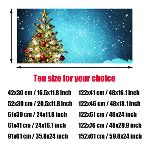 Christmas Aquarium Background Poster, Fish Tank Decorations Pictures 3D Effect PVC Adhesive Poster Christmas Tree Decor Paper Cling Decals Sticker,42x30cm - size: 42x30cm
