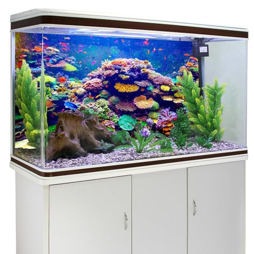 AWERT Undersea Theme Aquarium Background 36x24 inches Durable Polyester Background Colorful Coral Tropical Fish Underwater World Fish Tank Background - size: 36x24in/90x60cm