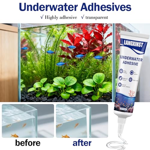 Aquarium Safe Silicone,Aquarium Silicone Transparent Underwater Sealant Waterproof, Strong Adhesion, Excellent Flexibility, Suitable for Underwater bonding in Aquariums (50ml) - size: 50ml