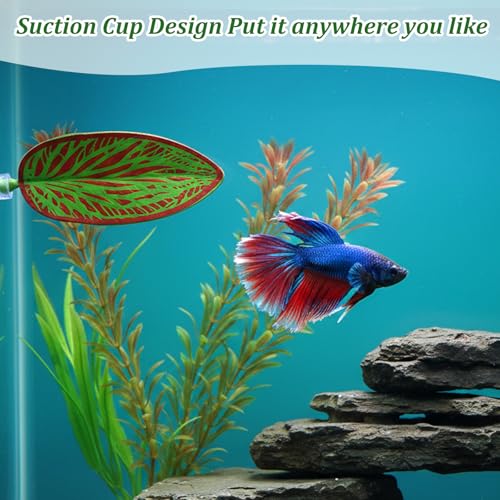 4 Pcs Betta Hammock Aquarium Decor Betta Fish Tank Decor Plastic Plants Bettas Fish Leaf Hammock Bettas Fishes Toys for Resting Sleeping Playing Hiding Breeding
