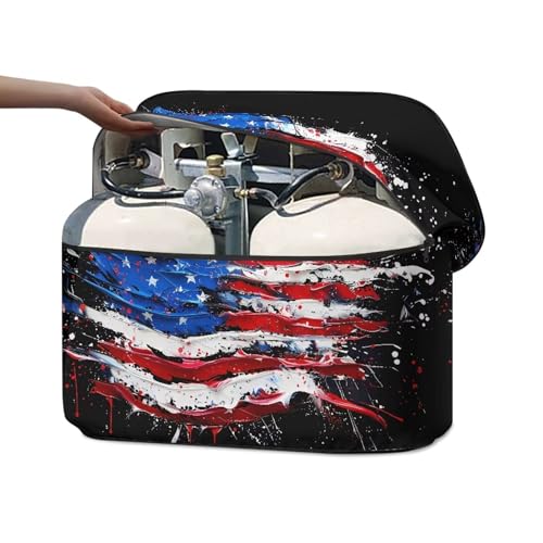 American Flag Polyester Waterproof Cover 20 Pound Double for Camper/RV/Trailer Reliable Zipper Replacement Covers - color: American Flag-5, size: S(20LB)