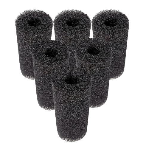 Aquarium Filter Intake Sponge Fit for Aquaclear & Fluval Filters - Ideal for Aqueon Quietflow 50/55/75, Compatible with Fluval C3/C4 (Pack of 6) - size: Pack of 6