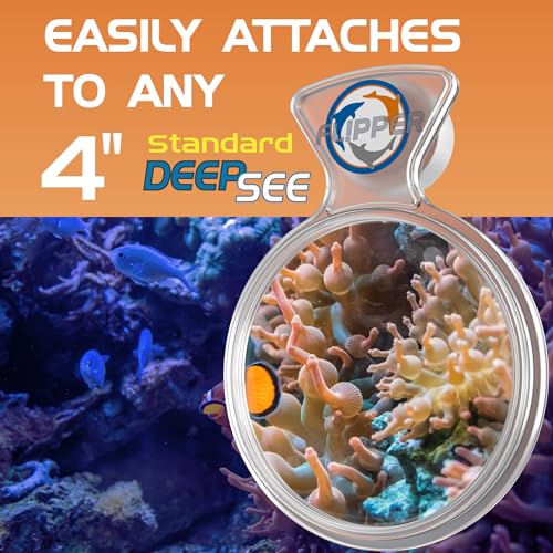 Flipper DeepSee Viewer Clear Orange Filter Attachment for Flipper DeepSee Viewer 4" Magnetic Aquarium Glass Magnifier for Coral Color Correction, Reef Photography and Aquarium Videography - color: Clear, size: STD 4"