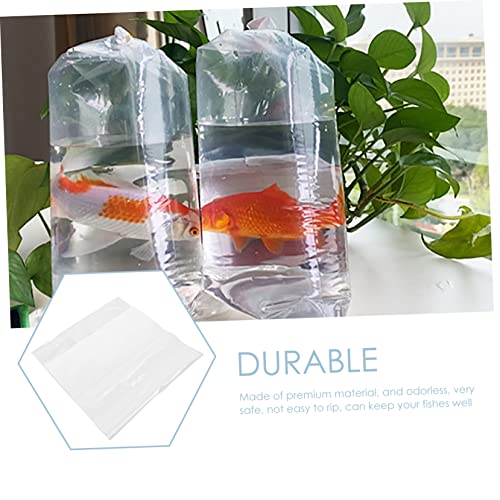 OUNONA 20pcs Transparent Aquarium Fish Packing Bags for Safe Transport and Display Tear-resistant Fish Shipping Pouches for Freshwater and Saltwater - size: 40X65X0.1CM