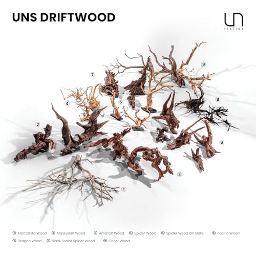 Ultum Nature Systems Driftwood - Log Wood - Natural Aquarium Hardscape for Planted Tank Aquascaping - Fish, Crab, Reptile, Bird, Paludarium Enclosure Structure, Terrarium Decor - MED 1Pc, 15-18" ⌀1-2" - size: 15-18" ⌀1-2" 1-Pack