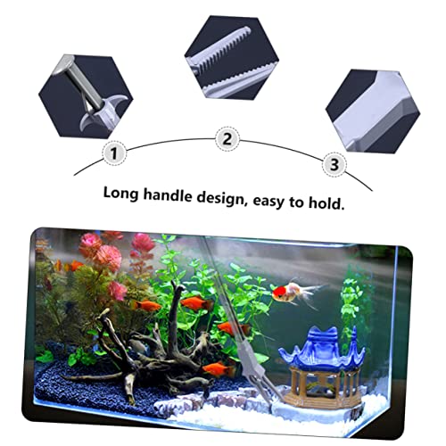 INOOMP 2pcs Aquatic Plant Tongs Extra Long Tweezers for Aquarium Maintenance Plastic Cleaning Tools for Fish Tank Plants