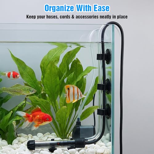 Bremorou 10 PCS Aquarium Heater Suction Cups 27x23mm Fish Tank Suctions Cup Clips Durable Fish Tank Suction Cups for Tubing Heater Accessories