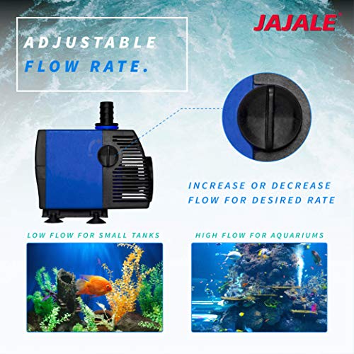 792 GPH Submersible Water Pump - Adjustable Quite Aquariums, Fountains, Hydroponics, and Pond Pump, 9.1ft Lift, 55W - color: Blue; 1 Pack, size: 792 GPH