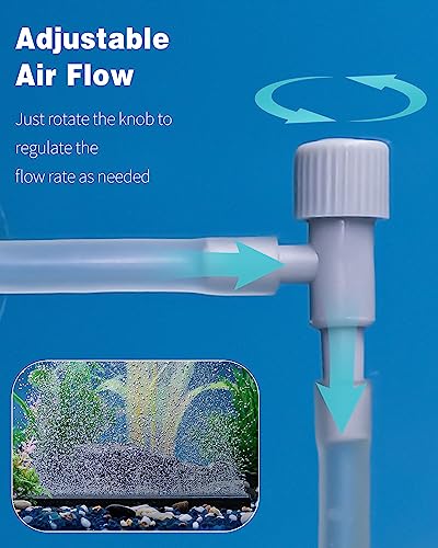 Pawfly Aquarium Air Control Valves Single Way Plastic Air Regulators for Aquarium Air Pump Fish Tank Air Flow Control Valves for 3/16" ID Airline Tubing Adjustable Hose Connectors, 20 Pack - color: Grey