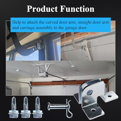 19792A04 Garage Door Opener Bracket, Door Reinforcement Bracket Door Bracket, Clevis Pin, Cotter Pin & Fasteners Included, Fit for Genie, Liftmaster, Sears, Craftsman 19782, 19792A, 19792B, 19792A04.S - style: 19792A04