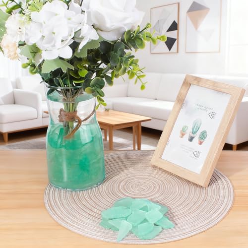Keedolla Tumbled Sea Glass for Crafts - 10 OZ Flat Frosted Seaglass Pieces for DIY Art Crafts, Vase Filler, Beach Weddings, Aquarium and Home Decor - Mint Green - color: Mint Green, size: 10 OZ / 0.63 LB