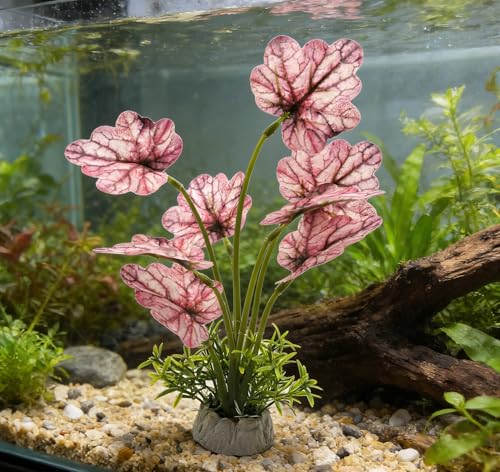 M2cbridge Fish Tank Plastic Soft Grass Artificial Betta Water Plants Decoration Goldfish Hide 2pcs (Light Purple) - color: Light Purple