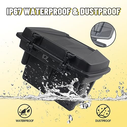 Rear Cargo Storage Box 21L Compatible with 2016-2025 Polaris Ranger/Ranger XP 500 570 900 1000, Polaris General 1000 Accessiories UTV Removable Waterproof Bed Box with Top Tool Tray
