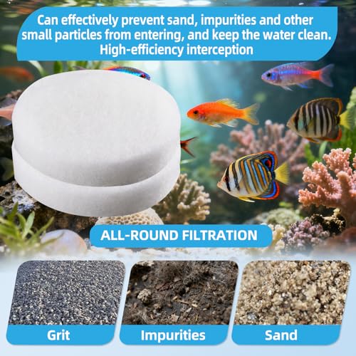 SaferCCTV 12Pcs Fine Filter Pads Water Polishing Pad Compatible with Fx4, Fx5, Fx7, Aquarium Filter Canister Filter Cotton Replacement Pad - color: White, size: 12Pcs