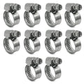 10 Pack SAE Size 4 Stainless Steel Hose Clamps, German Style Embossed Worm Gear Clamp, Adjustable 3/8 to 5/8 inch (10-16mm) for Automotive Heater Hose - size: 3/8 to 5/8 inch (10 Pack)