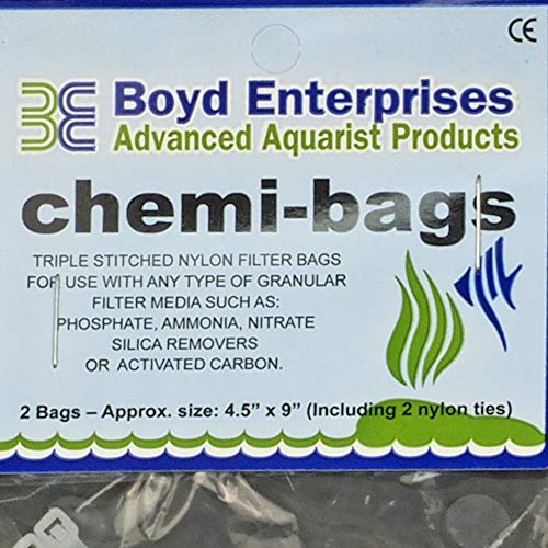 ABE16720 2-Pack Chemi-Bags with Ties for Aquarium