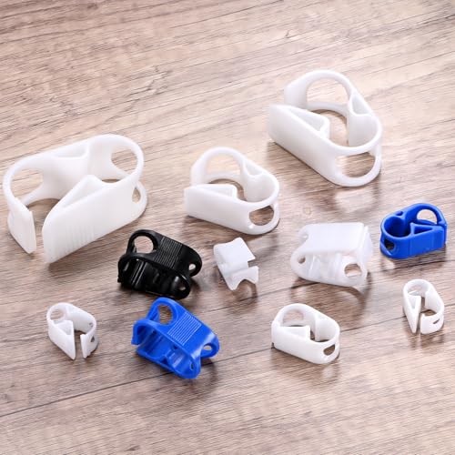 M METERXITY 5-Pack Adjustable Plastic Tubing Clamps 1/4-5/16 Inch Water Flow Control Tube Clip Adjustment Hose Pipe Clips for Beer Bottle/Plumbing/Instruments/Equipment [White] - color: White, size: 1/4"-5/16"