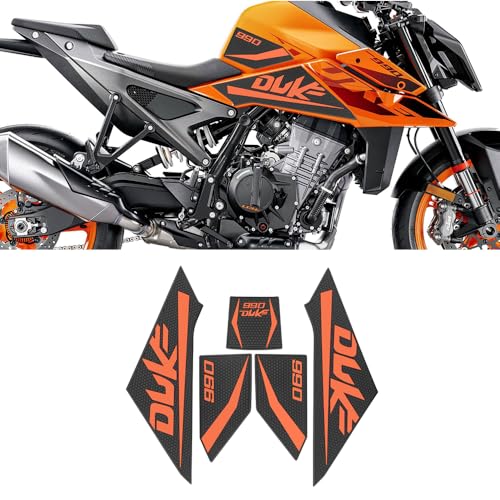 For 990 Duke DUKE990 DUKE 990 2024 motorcycle tank pad Fuel tank sticker accessories fuel tank pad anti-slip side fuel tank pad knee pad grip pad - color: DUKE990 orange