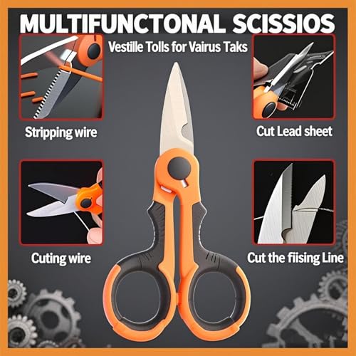 Phantom 5.71-Inch Stainless Steel Fishing Line Scissors with Non-Slip Grip and Protective Casing for Braided Line