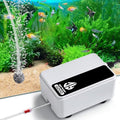 Aquarium Air Pump, Quiet Powerful Fish Tank Air Pump, Adjustable Fish Tank Bubbler with Air Stone, 2.3W/5.5W/8W Bubbler for Aquarium Fish Tank for Small Medium Large Fish Tank Up to 200 Gallon - size: 2.3 W(Tank Up to 80 Gallon Aquariums)