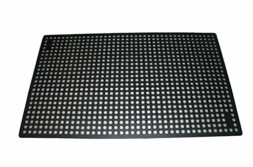 Rhino Mats, K-Series Comfort Tract Anti-Fatigue Drain-Thru, 3' x 5' x 1/2", Black, Restaurant Kitchen Drainage Non-Slip Grease-Resistance Floor Mat - size: 36"L x 36"W x 0.5"Th
