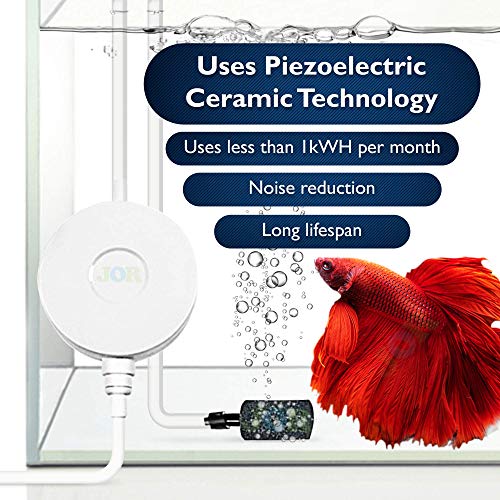 Silent Aquarium Air Pump - Nano Betta Tank, Aerator with Accessories, for Up to 20 Gallon Fish Tank