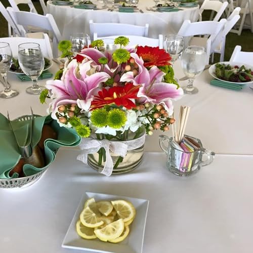 WGV Cylinder Vase, 4" W x 4" H, Floral Container, Glass Candle Holder Centerpiece Planter Terrarium for Wedding Party Event, Home Office Decor, Clear, 1 Piece - size: 4"x4"H
