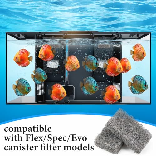 Threlaco 12 Pcs Nitrite Remover Inserts Compatible with Flex/spec/evo, Flex 32.5 Media, Replacement Aquarium Filter Media for Freshwater and Saltwater Aquariums, Removing and Reducing Nitrite - color: Grey