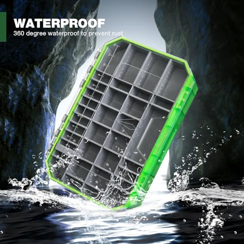 Ghosthorn Fishing Tackle Box, Waterproof 3600 and 3700 Tackle Trays, Plastic Tackle Box Organizer with Removable Dividers, Storage Lure Box and Terminal Tackle Storage - style: 3700*1