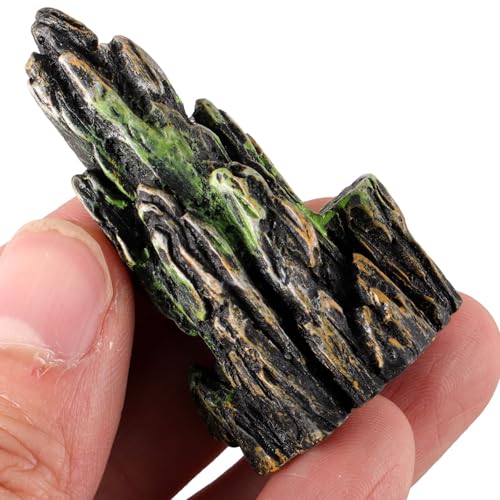 Toyvian Mini Resin Rockery Statues, 8Pcs Miniature Mountain Figurines for Aquarium Decor Fairy Garden Tiny Accessories for Terrarium Bonsai Zen Garden Fish Tank Landscaping