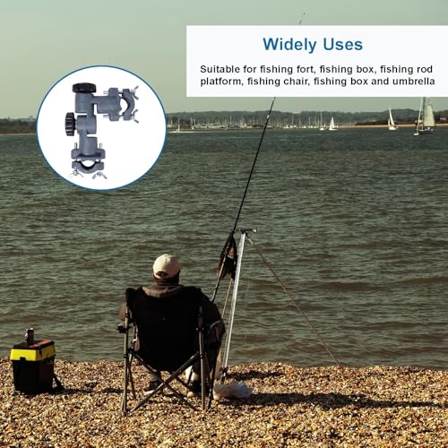 Ragyzity Strong Umbrella Bracket, 360 Rotation Umbrella Holder, Lure/Flashlight Holder for Fishing, Tank, Chair Clamp Accessory - size: 1PC