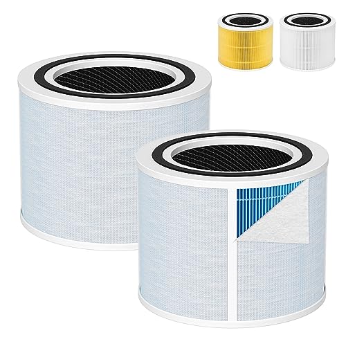Core 300 Smoke Replacement Filter for LEVOIT Core 300-P Core 300 Core 300S Core 300S-P VortexAir Air Purifie-r, Core 300-RF, 4-in-1 Activated Carbon Filtration System, 2 Pack, Blue - color: Blue