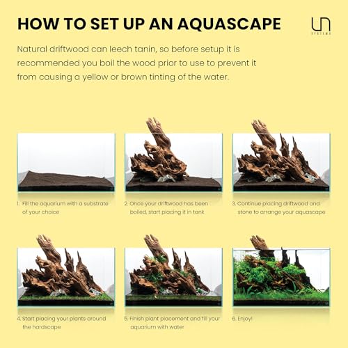 Ultum Nature Systems Driftwood - Log Wood - Natural Aquarium Hardscape for Planted Tank Aquascaping - Fish, Crab, Reptile, Bird, Paludarium Enclosure Structure, Terrarium Decor - SM 1Pc, 9-12" ⌀1-2" - size: 9-12" ⌀1-2" 1-Pack