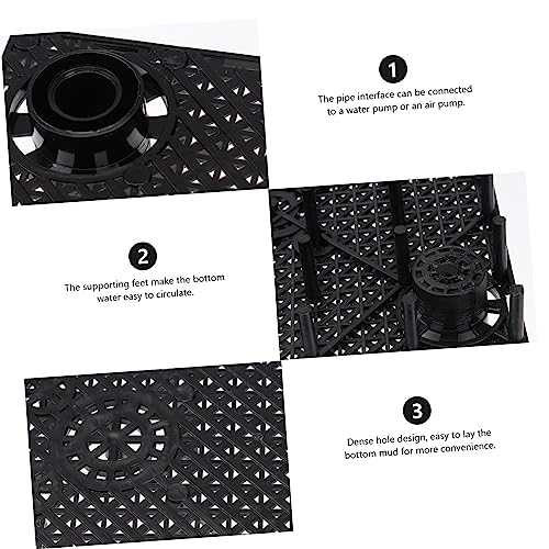 Toyvian 5pcs Aquarium Bottom Pad Fish Tank Divider Sand Separating Plate for Water Circulation and Filtration for Freshwater and Tanks