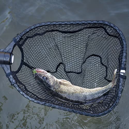 KastKing Brutus Fishing Net, Foldable Extendable Fish Landing Net, Lightweight & Portable Fishing Net with Soft EVA Foam Handle, Holds up to 44lbs/20KG, Fish-Friendly Mesh for a Safe Release - size: 31" Total Length(not extendable), style: Pvc Net