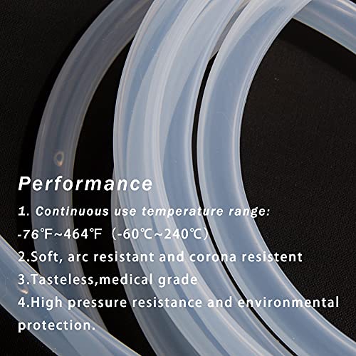 Quickun Pure Silicone Tubing, 3mm ID x 5mm OD High Temp Food Grade Tube Pure Silicone Hose Tube for Home Brewing, Beer Line, Kegerator, Wine Making, Aquaponics, Air Hose by Proper Pour (9.84 Ft) - size: 3mmx5mm, style: 9.84Ft (3meters)