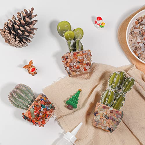 T4U Crystal Chips Stone Crushed Quartz Glass 1LB - Fluorite Tumbled Gravel Small Decorative Pebbles Bulk, Mini Polished Rocks Pieces for Crafts, Vases Filler, Succulent Plants, Aquarium Gravel Rocks - color: #4 - Fluorite, size: 1 LB