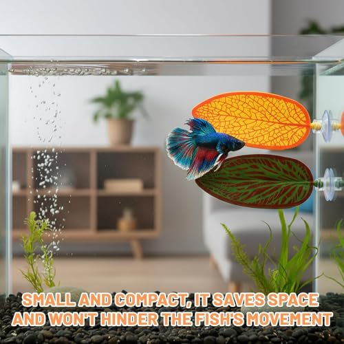 5PCS Betta Hammock Set, Beta Fish Tank Decor for Resting and Hiding, Betta Tank Accessories with Suction Cups