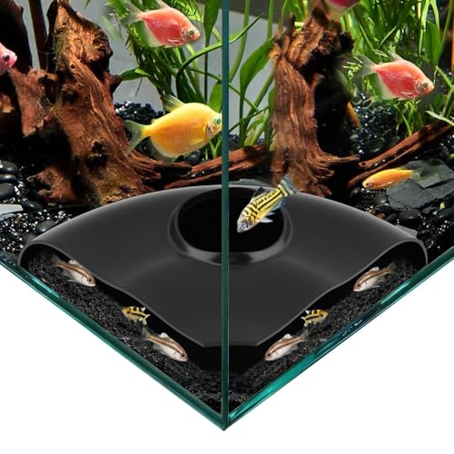 Aquarium Underground Corner Cave Natural Curve, Viewing Fish & Shrimp Tunnel Hideaway Corner, Under Gravel Viewing Tunnel Fish Cave Tank Decoration for Aquarium Tanks Shelter